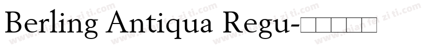 Berling Antiqua Regu字体转换